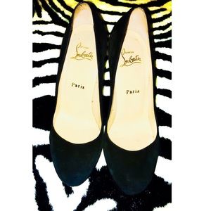 CHRISTIAN LOUBOUTIN RON RON BLACK SUEDE